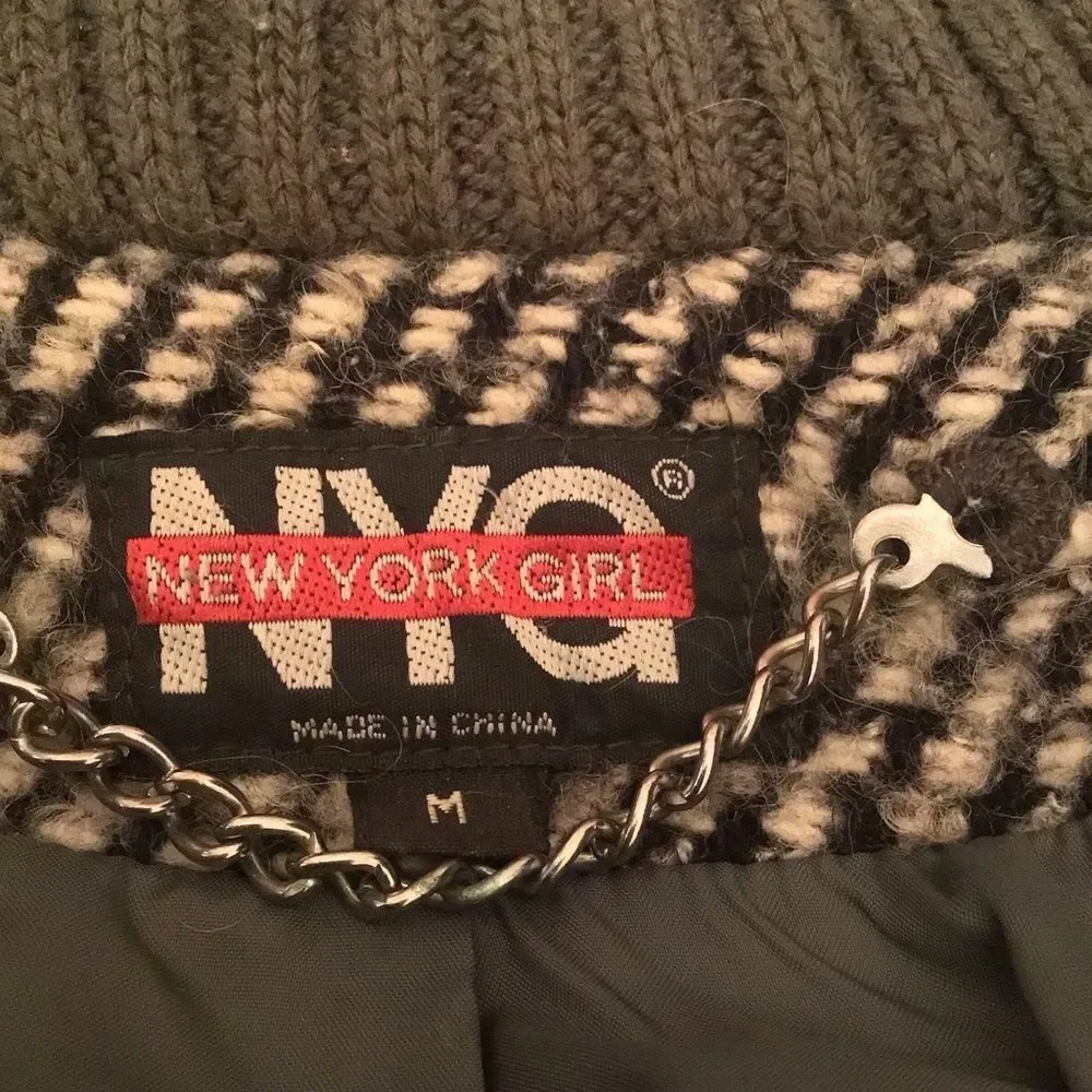 Vintage New York Girl Wool Blend Tweed Jacket